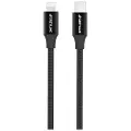 GreyLime 18W Flettet USB-C / Lightning Kabel - MFi-Sertifisert - 1m - Svart