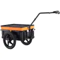 Vevor Bike Cargo Trailer, 88 lbs lastekapasitet, kraftig sykkelvogn, sammenleggbar kompakt oppbevaring med universalfeste, vanntett deksel, 16" hjul, sikre reflektorer, passer til 24"-28" sykkelhjul