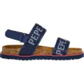 Pepe Jeans for woman/girl. PBS90059 Berlin Tape Sandals navy (38), Flat, Velcro, Casual, children's fashion