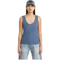 G-Star for woman. D26065-D253-835 Slim Rib sleeveless T-shirt blue (S), Casual, Cotton, Sleeveless / Straps
