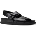 Clarks for man. 26180896 Torford Strap leather sandals black (42.5), 1 to 3 cm, Buckle, Casual