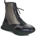 Hispanitas for woman. CHI243628 Bronze leather sports ankle boots (37), 3 to 5 cm, Zip, Casual