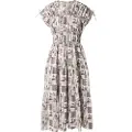Scotch & Soda Gathered Tied Kortermet Midi-kjole