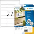 Herma Special - Papir - matt - selvklebende med ekstra styrke - hvit - 63.5 x 29.6 mm 675 etikett(er) (25 ark x 27) merkelapper