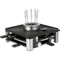 WMF Lumero - Raclette/grill/fondue - 1.96 kW - svart/rustfritt stål