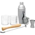 Leopold Vienna LV233024, Barskje, Cocktail strainer, Jigger, Mikseglass, Muddler, Risteinstrument, Sølv, Gjennomsiktig, 2 stykker, 325 mm, 427 mm, 100 mm