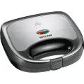 Severin SA 2969 - Sandwichmaskin - 600 W - børstet rustfritt stål / svart