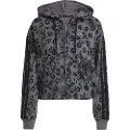 Adidas Animal Print 3 Stripes French Terry Genser Med Hel Glidelås