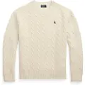 Ralph Lauren for woman. 211972115004 Beige knotted jumper (XS), Casual, Wool