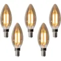 LUEDD Sett med 5 E14 dimbare LED-pærer B35 røyk 4W 300 lm 2200K