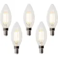 LUEDD Sett med 5 E14 3-trinns dimbare LED-pærer B35 Klar 4W 450 lm 2700K