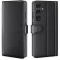 Mtp Products Samsung Galaxy S25 Lommebok-deksel i Lær med Stativ - Svart
