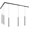QAZQA Moderne skinnesystem med 5 pendellamper svart 1-fase - Iconic Frini