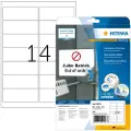 Herma Spesial - Papir - matt - flyttbar selvklebende - hvit - 99,1 x 38,1 mm 350 etikett(er) (25 ark x 14) adresseetiketter