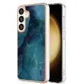 Mtp Products Samsung Galaxy S25+ Marble Pattern Electroplated IMD TPU-deksel - Grønn