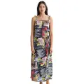 Scotch & Soda Tied Straps Draped Ermeløs Lang Kjole