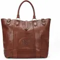 Ralph Lauren for man. 405946032001 Heritage brown leather tote bag (OSFA), Casual