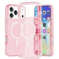 Mtp Products iPhone 17 Pro Max Stylish Glitter Series Hybrid-deksel - MagSafe-kompatibel - Rosa
