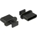 DeLOCK Dust Cover for USB Type-C Female - Støvdeksel - svart (en pakke 10)