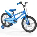Vevor barnesykkel, 45,72 cm BMX-sykkel, syklisthøyde 110 cm - 140 cm, støttehjul inkludert, solid og enkel å montere, småbarnssykkel for gutter og jenter som lærer å sykle, blå