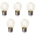LUEDD Sett med 5 E27 dimbare LED-pærer P45 klart glass 3W 250 lm 2200K