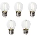 LUEDD Sett med 5 E27 dimbare LED-pærer P45 klart glass 3W 250 lm 3000K