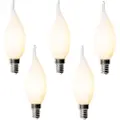LUEDD Sett med 5 E14 dimbare LED-pærer BXS35 Opal 4W 450 lm 2200K