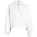 Calvin Klein Jeans for woman. J20J224180 Half Zip sweatshirt white (L), Casual, Polyester