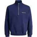 Jack & Jones Norrebro Emb Halv Glidelås Genser