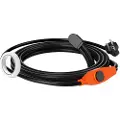 Vevor rørvarmekabel, 4m 23W/m varmebånd for rør med innebygd termostat, vannrørvarmekabel beskytter PVC-slange, metall- og plastrør mot frysing