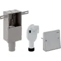 Geberit concealed trap for washing machine and tumble dryer.