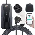 Vevor bærbar elbillader type 2, 16A 3,7 kW, elbillader med 8,6 m ladekabel CEE 7/7-plugg, IEC 62196 ladestasjon for elbiler med oppbevaringspose og krok for ladekabel, IP66