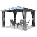 TOOLPORT 3x3,65 m paviljong , inkl 4 sidepaneler grey