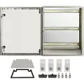 Vevor NEMA stålskap, 60x50x23 cm NEMA 4X glassfiber elektrisk boks, IP66 vanntett og støvtett, utendørs/innendørs elektrisk koblingsboks, med monteringsplate