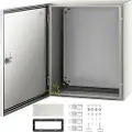 Vevor NEMA stålskap, 50x40x20 cm NEMA 4X stål koblingsboks, IP66 vanntett og støvtett, utendørs/innendørs elektrisk koblingsboks, med monteringsplate