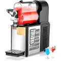 Vevor Kommersiell Slush-maskin, 3L Frossen Drikkemaskin med Enkel Tank, 12 Kopper Rustfritt Stål Margarita Smoothie Frossen Drikkemaskin, Slush-maskin for Hjemmefester Restauranter Kaféer Barer