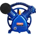 Vevor luftkompressorpumpehode, 5,5 hk 5,75 CFM ved 90 PSI, tosylindret oljesmurt stempelpumpehode for luftkompressor, to-trinns V-type støpejernsluftkompressorpumpeerstatning med maks. 185 PSI trykk