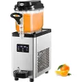 Vevor Kommersiell Slush-maskin, 6 l/1,6 gallon 25 kopper, enkeltbolle, 705 W 220 V, Margarita Smoothie-maskin i rustfritt stål for frossen drikke, slush-maskin for supermarkeder, kafeer, restauranter,