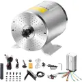 Vevor 1800W elektrisk børsteløs likestrømsmotorsett - 48V 4500 o/min motor med oppgradert hastighetskontroller, fotpedal og gasshåndtaksett for gokart, elsykkel, motorsykkel, scooter
