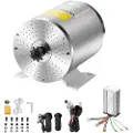 Vevor 1800W elektrisk børsteløs likestrømsmotorsett - 48V 4500 o/min motor med oppgradert hastighetskontroller, gasshåndtaksett for gokart, elsykkel, motorsykkel, scooter