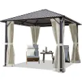 TOOLPORT 3 x 3 m paviljong, inkl. 4 sidepaneler creme