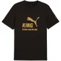 Puma RC Lens KING Logo Tee Men, Sport, Black/Matte Gold, XXL