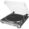 Audio-Technica AT-LP60XUSB, Beltedrevet platespiller, Fullautomatisert, Grå, Metallisk, Aluminium, 33 1/3,45 RPM, DC-hjelpemotor