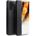 Qialino Smart View Huawei P30 Pro Lærveske - Svart