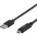 Deltaco - USB-kabel - 24 pin USB-C (hann) til USB (hann) - USB 2.0 - 3 m - USB Power Delivery (10W) - svart