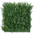 Wellhome Kunstig Vertikal Hage Hekkpanel For Innendørs Og Utendørs Dekor Sedertre I Grønt 100x100cm