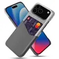 Mtp Products iPhone 17 Pro Max KSQ Deksel med Kort Lomme - Grå