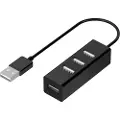 Sinox PRO USB 2.0 4-port. 0,15m. Sort