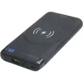 Deltaco - Trådløs nødlader - with magnet - Li-pol - 10000 mAh - 37 Wh - 20 watt - 3 A - PD - 2 utgangskontakter (24 pin USB-C, USB) - på kabel: USB-C - svart