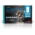 Nedis WIFILX02W100, Kjede, Hvit, IP65, Sort, 100 ampuller, LED